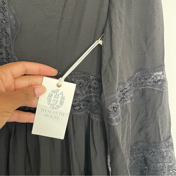 NWT Tuckernuck Hyacinth House Dress Lace Black Lydia Boho Maxi Dress - Picture 6 of 12